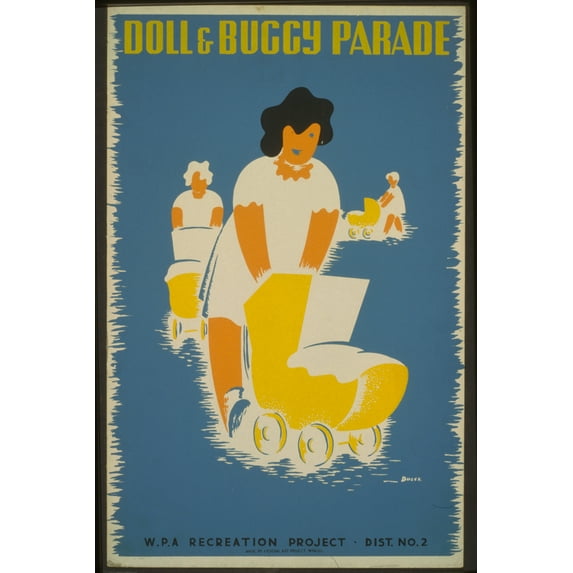 Print: Doll & Buggy PARADE--W.P.A Recreation Project, Dist. No. 2