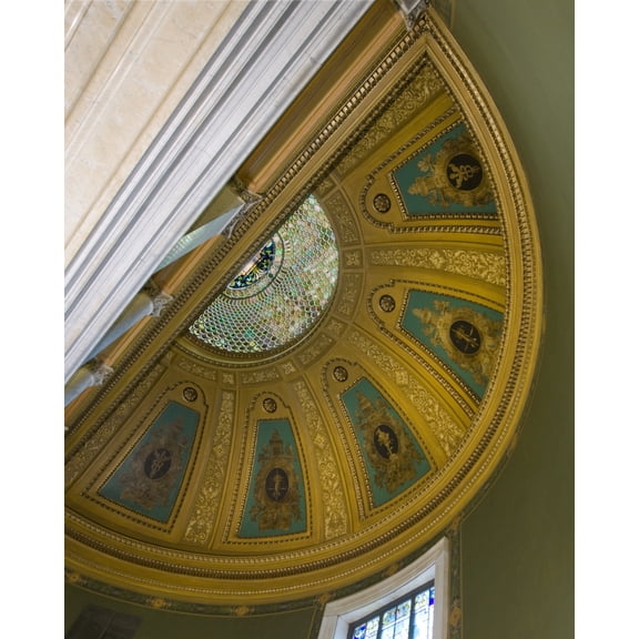 Print: Dome Over Monumental Stair, Birch Bayh Federal Building