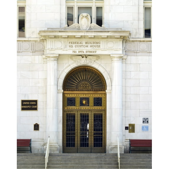 Print: Door Details, Federal Building And U.S. Custom House, Denver