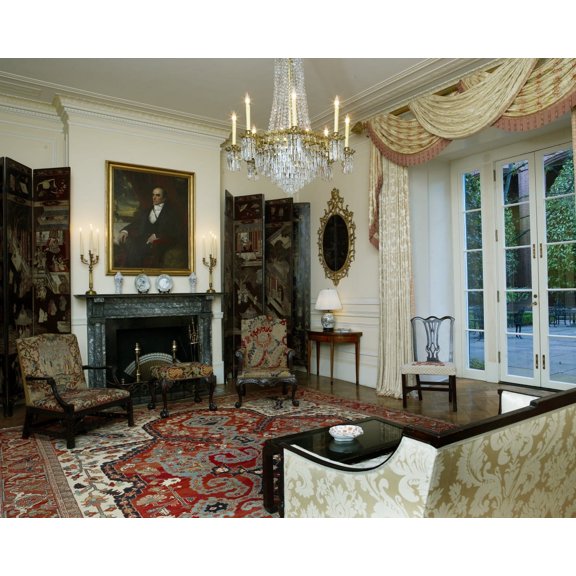 Print: Double Drawing Room, Blair House, Located Across From The White