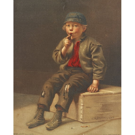 Print: Draws Hard, 1873