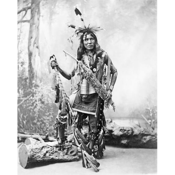 Print: Eagle Shirt, Full-Length Portrait, Standing, Facing Slightly Right