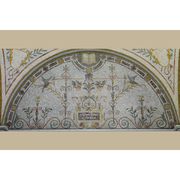 Print: East Corridor, First Floor. Mosaic In Domed Lobby At Head Of
