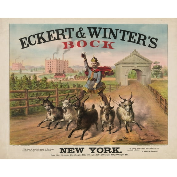 Print: Eckert & Winter's Bock Beer - New York, circa 1871