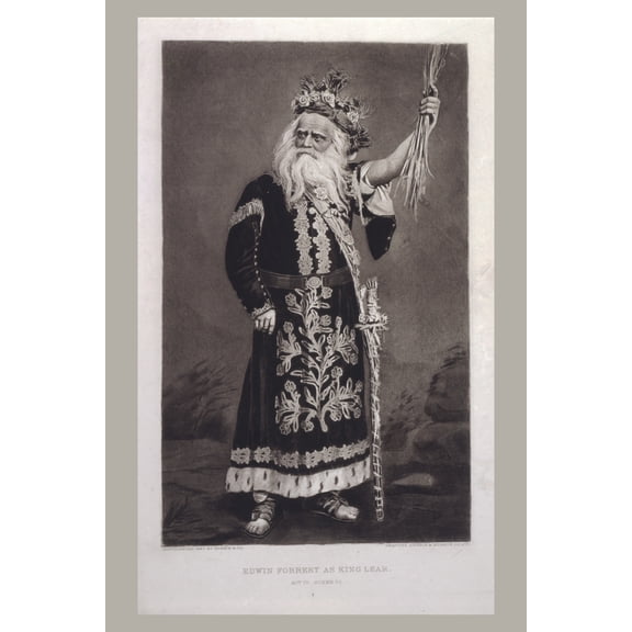 Print: Edwin Forrest As King Lear--Act Iv--Scene VI, 1887