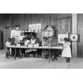 thumbnail image 1 of Print: Eight African American Children, In Kindergarten, Learning Washing, 1 of 4