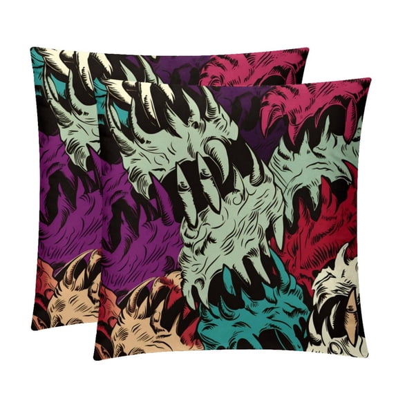 Print Elegant Velvet Throw Pillow Covers Set of 2 for Bed and Throw Pillows - 16x16, 18x18, 20x20 Inches with Unique Patterns for Home Decor and More