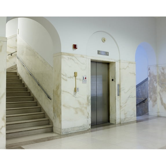 Print: Elevator Lobby, David W. Dyer Federal Building And U.S. Courthouse