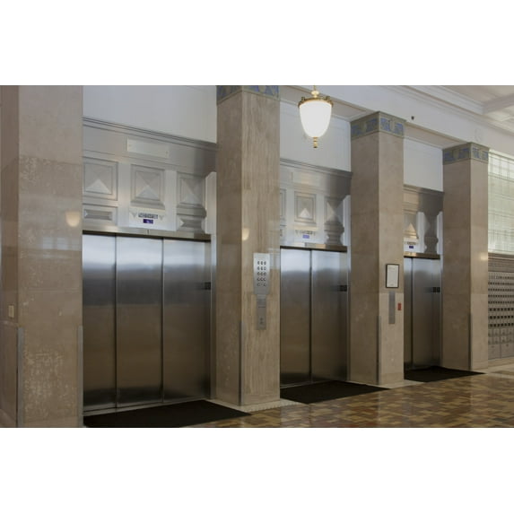Print: Elevators, Richard Sheppard Arnold U.S. Post Office And Courthouse