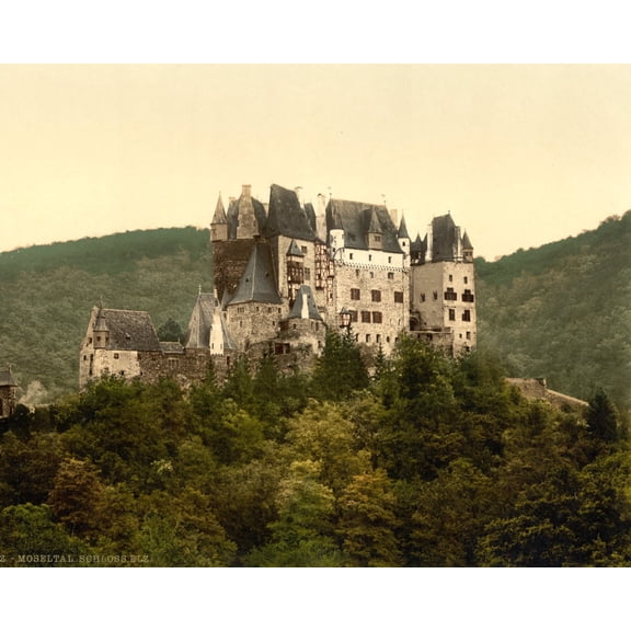 Print: Elz Castle, Moselle, Valley Of, Germany, circa 1890