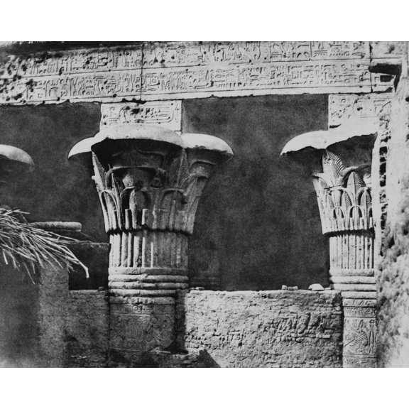 Print: Esneh (Latopolis) - Construction Ensablee - Architrave, Futs Et