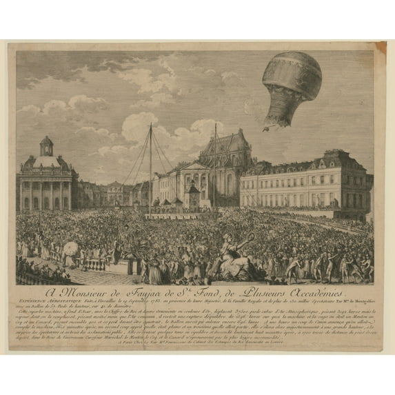 Print: Experience Aerostatique Faite A Versailles Le 19 Septembre 1783 En