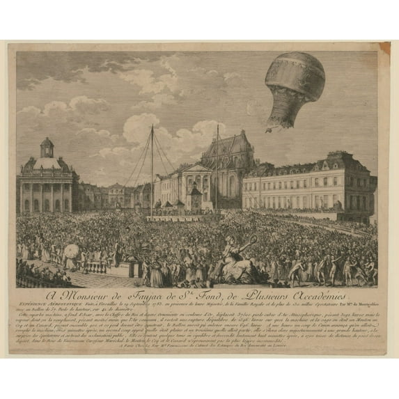 Print: Experience Aerostatique Faite A Versailles Le 19 Septembre 1783 En
