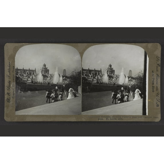 Print: Exposition Grounds, Showing Festival Hall And Cascade Gardens, St