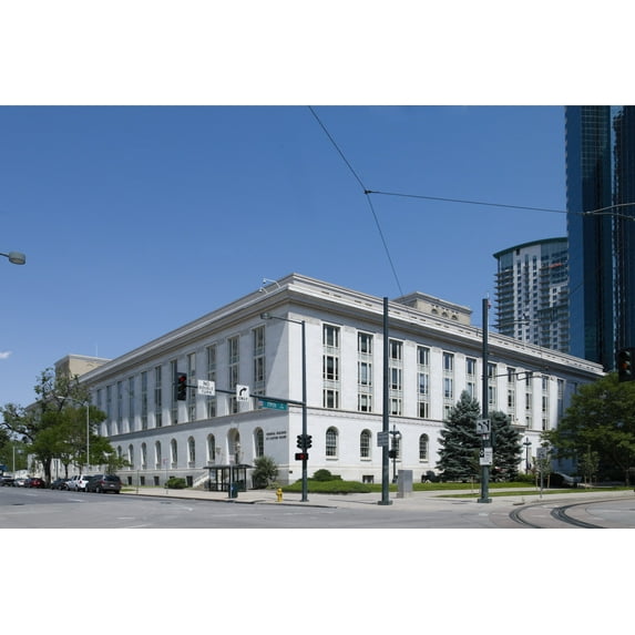 Print: Exterior, Federal Building And U.S. Custom House, Denver, Colorado