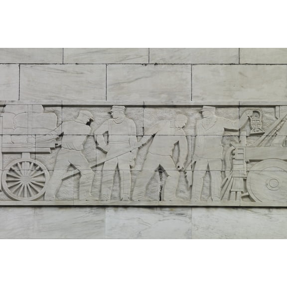 Print: Exterior Marble Frieze, James T. Foley U.S. Post Office And