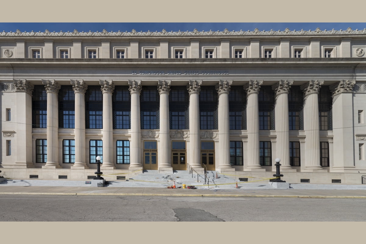 Print: Exterior Of The Ed Edmondson Courthouse, Also Known As The U.S ...