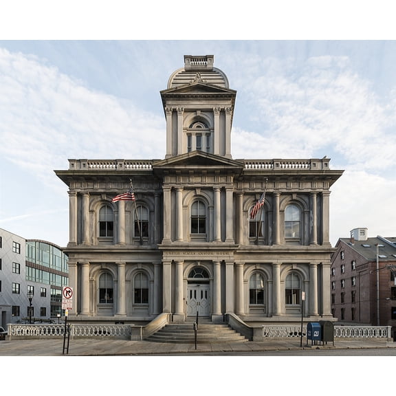 Print: Exterior. U.S. Custom House, Portland, Maine, 2013