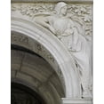 thumbnail image 1 of Print: Exterior View, Entrance Porch. Granite Sculpture With Female Figure, 1 of 4