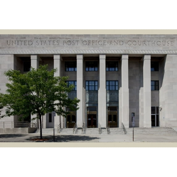 Print: Exterior View Of Federal Building And U.S. Courthouse, Binghamton