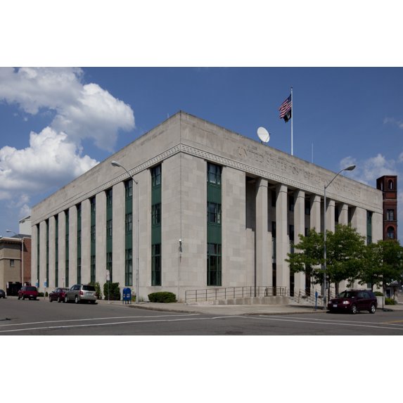 Print: Exterior View Of Federal Building And U.S. Courthouse, Binghamton