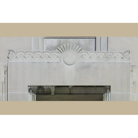 Print: Exterior View. South Entrance (Independence Avenue), Detail Above