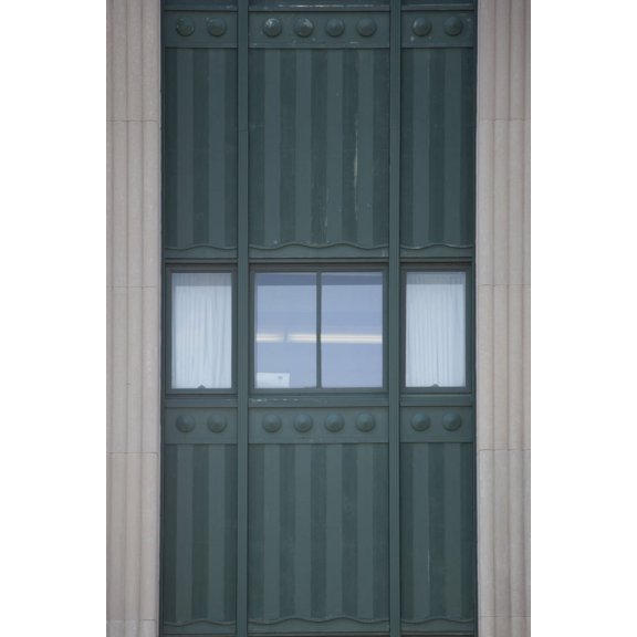 Print: Exterior Window Detail Of Federal Building And U.S. Courthouse