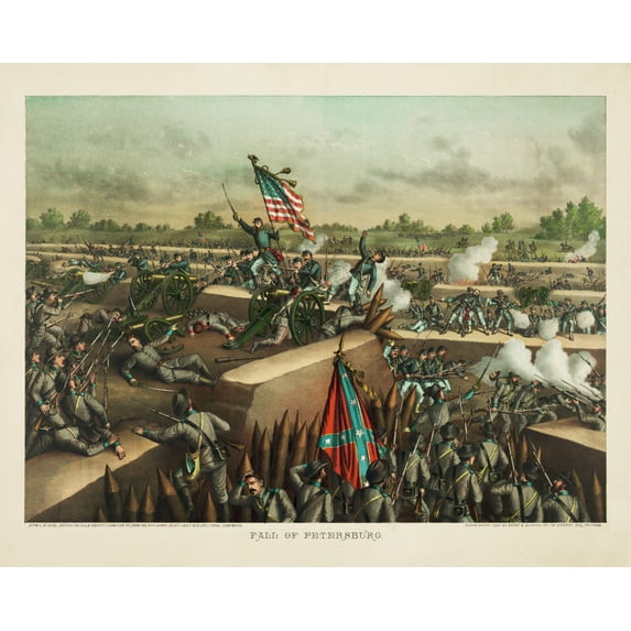 Print: Fall Of Petersburg, 1863