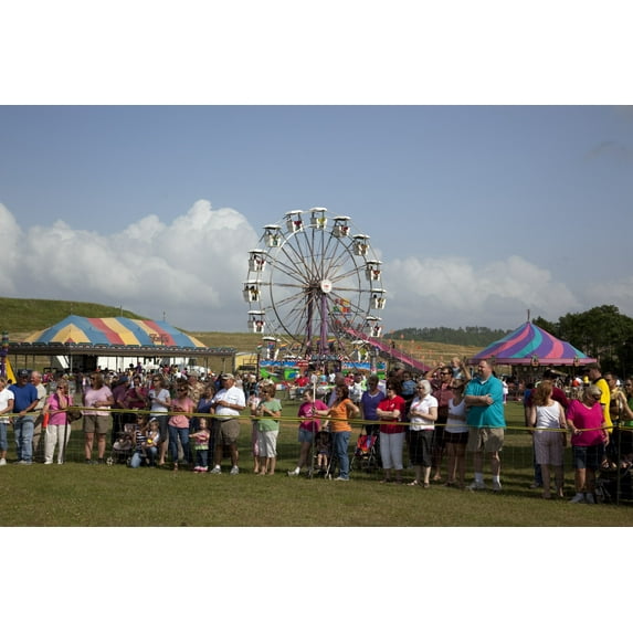 Print: Family Day On The Grounds Of The Alabama River Pulp Company In