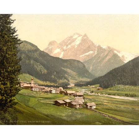 Print: Fassathal (I.E., Fassatal), Gries And Vernel, Tyrol