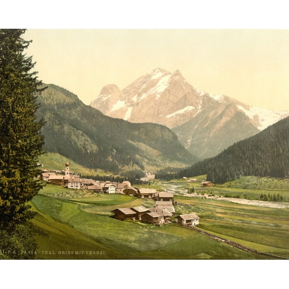 Print: Fassathal (I.E., Fassatal), Gries And Vernel, Tyrol