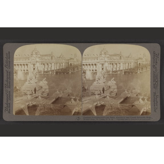 Print: Feathery Fountains Above The Basin, View 1, Electricity And Varied