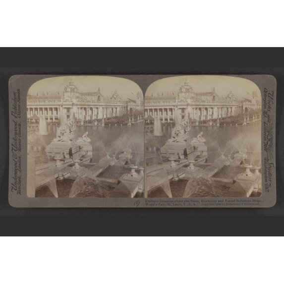 Print: Feathery Fountains Above The Basin, View 2, Electricity, & Varied