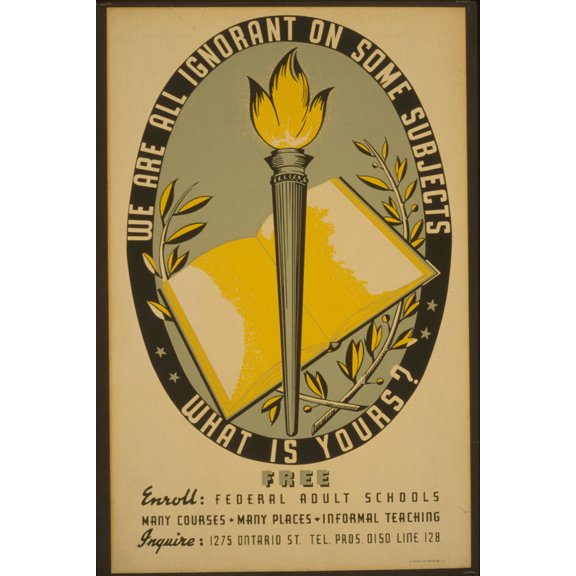 Print: Federal Adult Schools, 1938