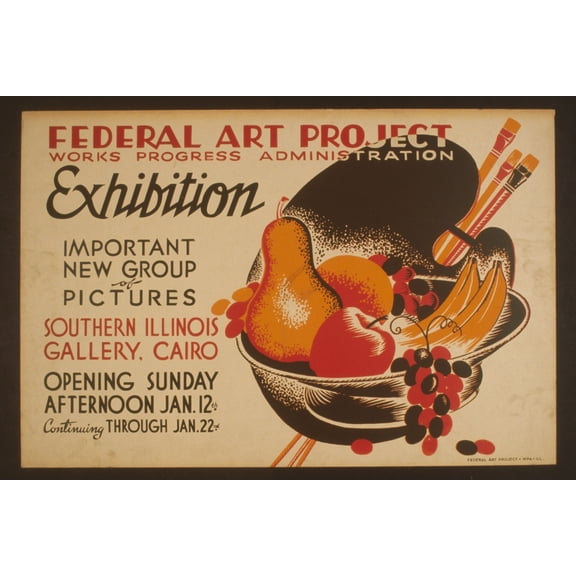 Print: Federal Art Project Works Progress Administration Exhibition