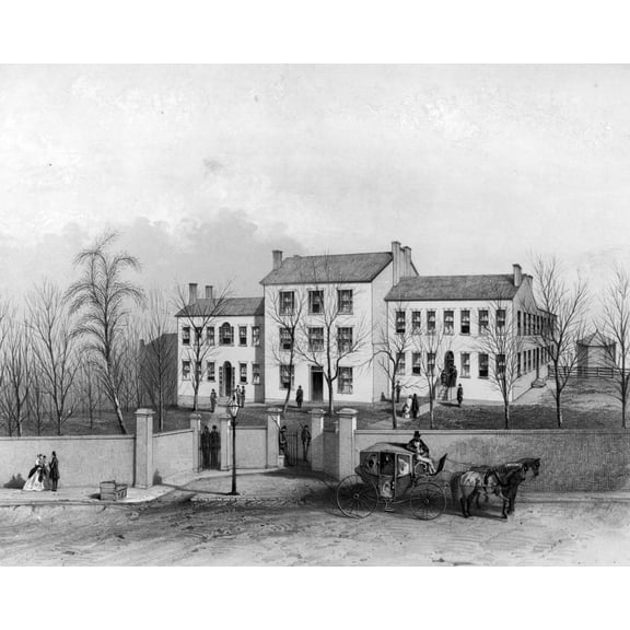 Print: Female Seminary, Nashville, Tennessee, Barracks Of The 51st Regt