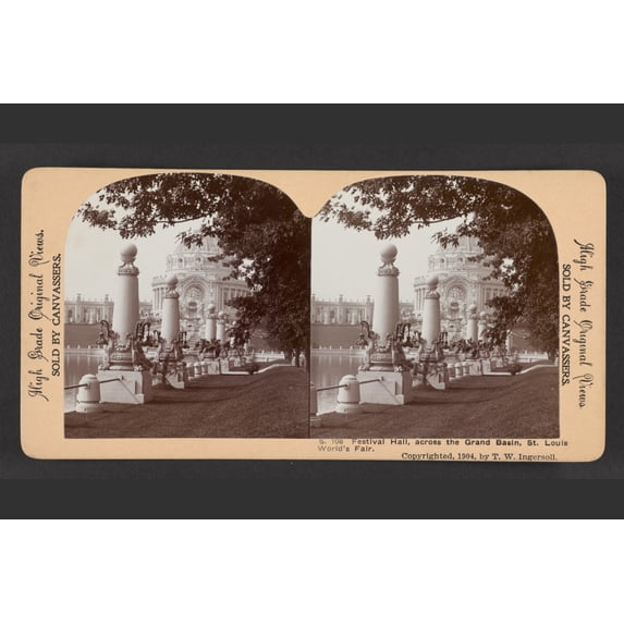 Print: Festival Hall, Across The Grand Basin, St. Louis, World's Fair, 1904