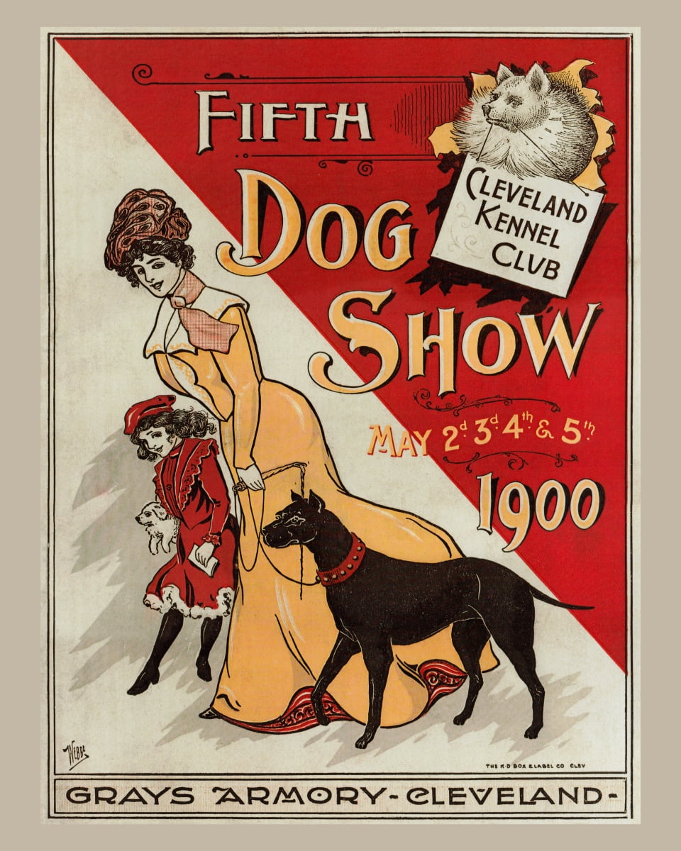 Print: Fifth Dog Show, Cleveland Kennel Club, 1900