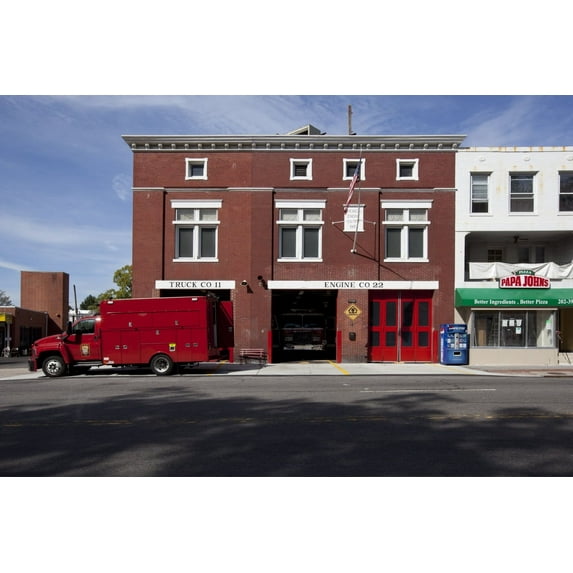 Print: Fire Station, Georgia Ave. Near Intersection With Missouri Ave.