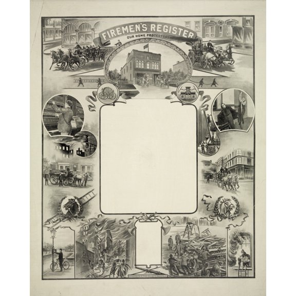 Print: Firemen's Register, Our Home Protectors