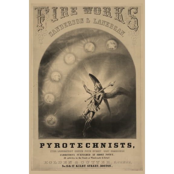 Print: Fireworks Sanderson & Lanergan, Pyrotechnists, 1851