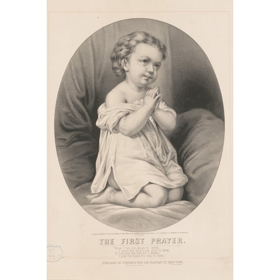 Print: First Prayer, 1870