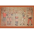 thumbnail image 1 of Print: Five Celebrated Clowns Attached To Sands, Nathans Co's Circus, 1856, 1 of 4