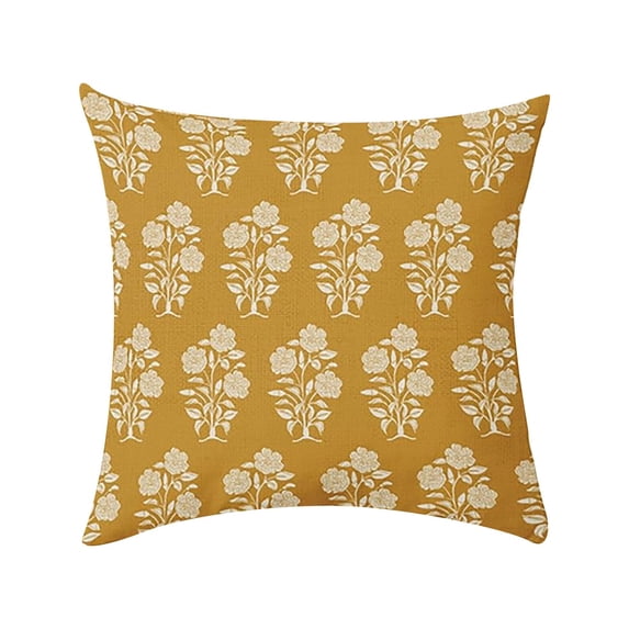 Print Floral Pillowcase Farmhouse Decorative Throw Pillow Cover Hidden Zipper For Sofa Bed Couch Living Room(Pattern A-40X40Cm)