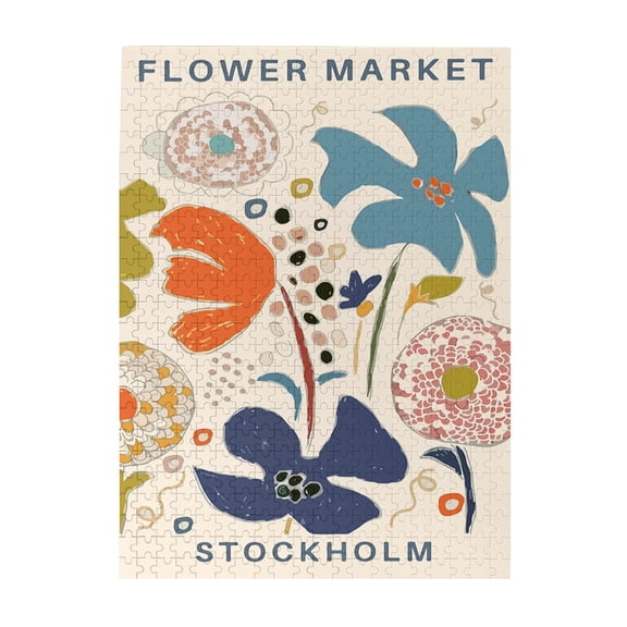 Print Flower Market, Flower Market, Flower Market Art, Flower Market Print, Stockholm Printable Wall Art,Jigsaw Puzzle 500 Puzzle Pieces,Puzzle Enthusiasts