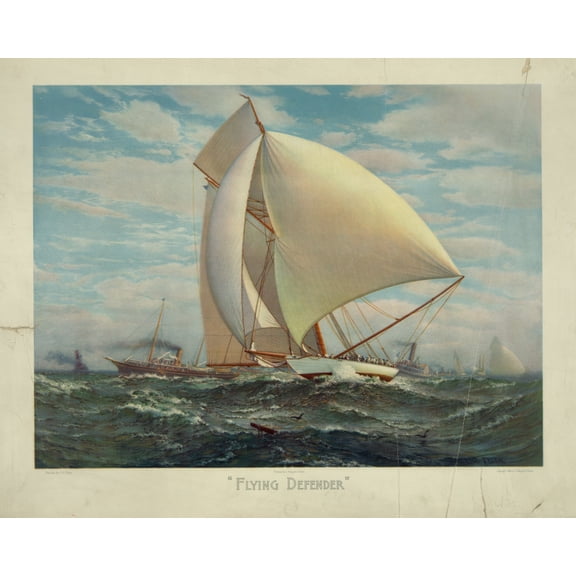 Print: Flying Defender, 1895