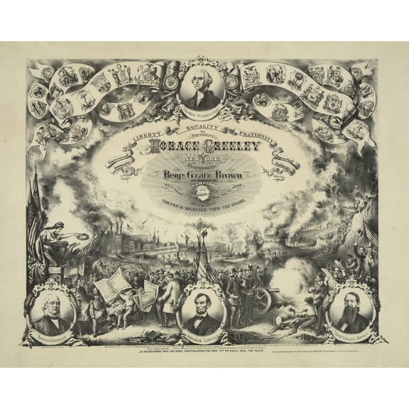 Print: For President Horace Greeley Of New York And For Vice President