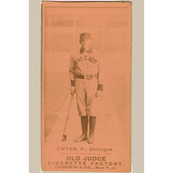 Print: Frank Dwyer, Chicago White Stockings, Baseball Card Portrait, 1887