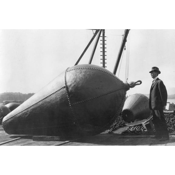 Print: Frank G. Carpenter On Lighthouse Wharf, Ketchikan, 1915
