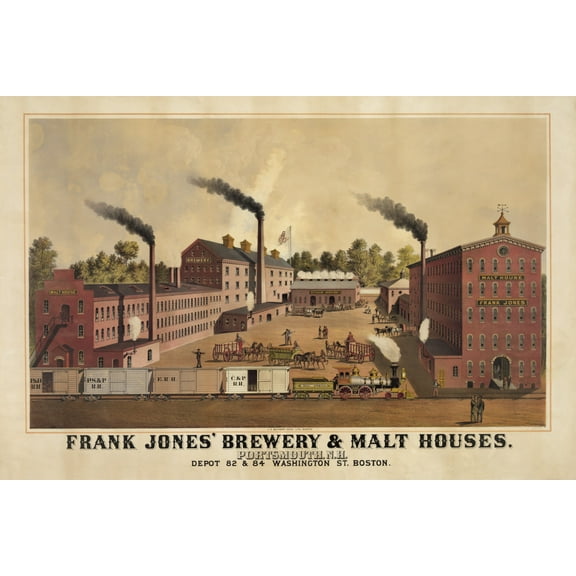 Print: Frank Jones' Brewery & Malt Houses, Portsmouth, New Hampshire